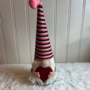Valentine Gnome with Red and White Striped Hat